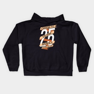 'Cheers to 25 Years' Cute Anniversary Gift Kids Hoodie